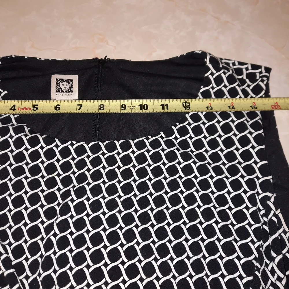 Anne Klein Black and Red Patterned Midi Dress - Picture 2 of 10